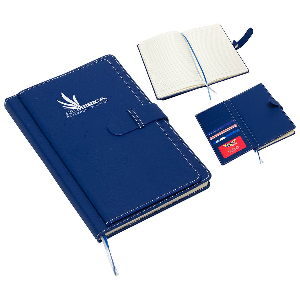 Custom logo Travel Journal with Card Pockets
