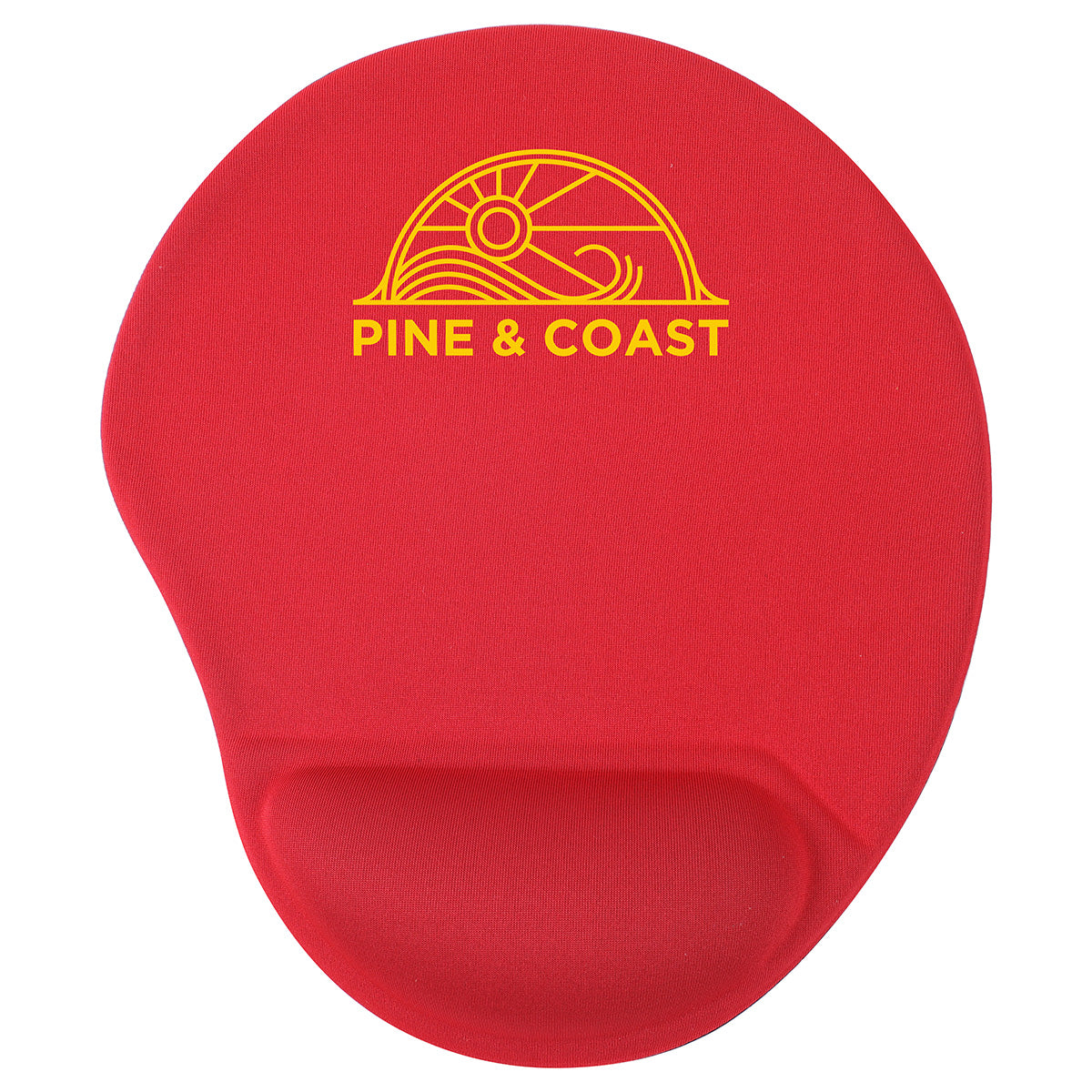 Custom logo Wave Non-Slip Mouse Pad with Gel Wrist Rest