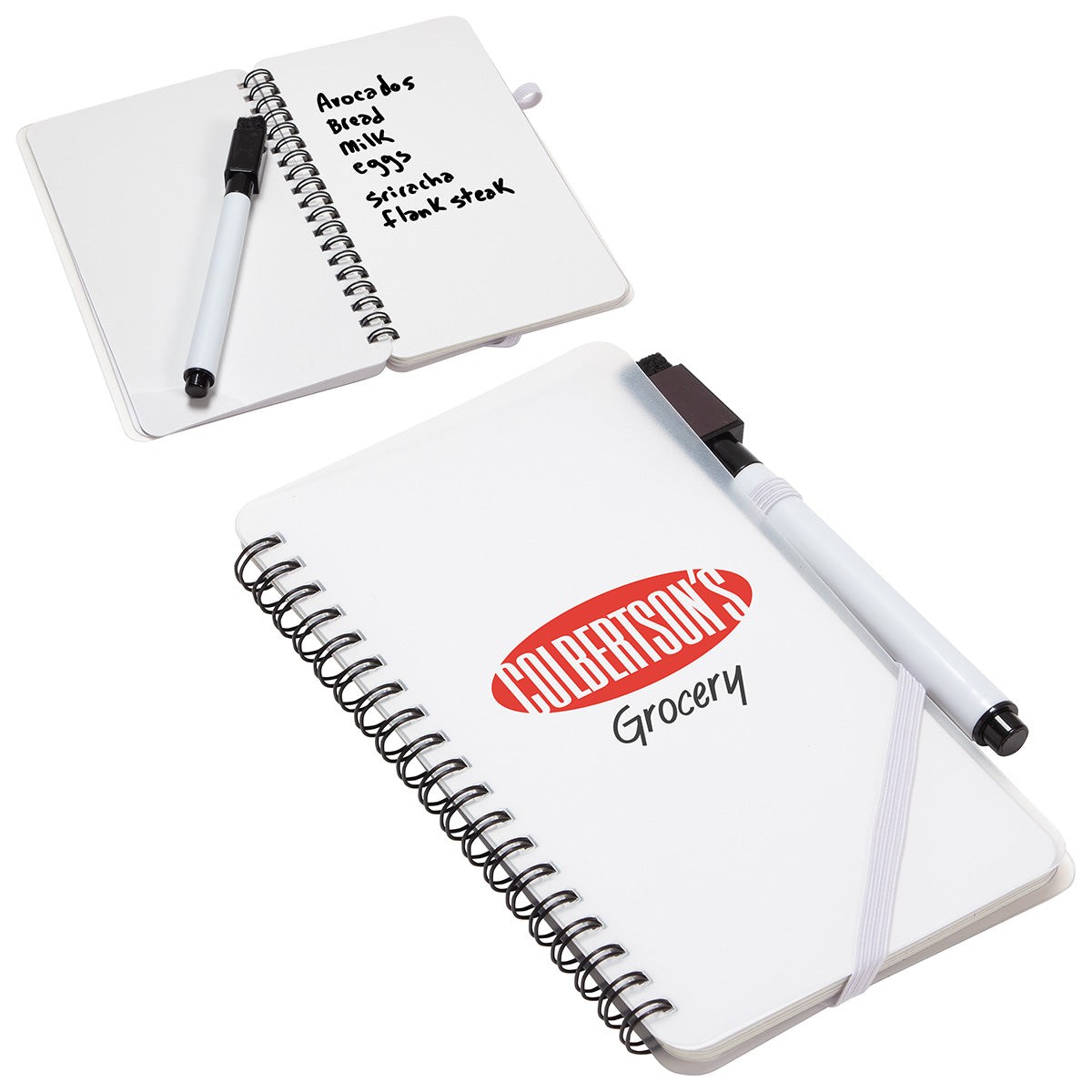 Custom logo Write + Wipe Erasable Jotter Notebook