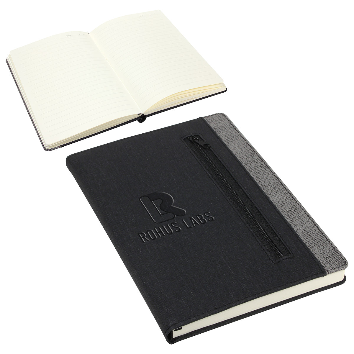 Custom logo Zip-It Pocketed Journal