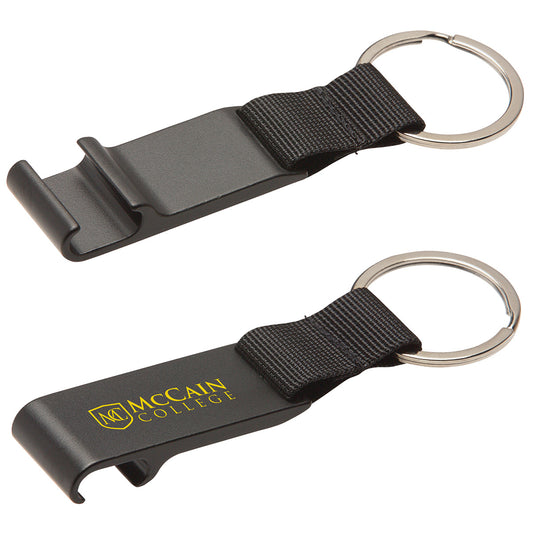 Custom logo Aluminum Bottle Opener with Key Ring