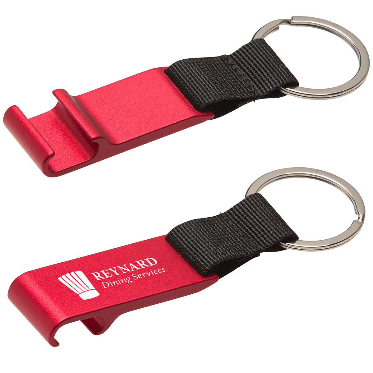 Custom logo Aluminum Bottle Opener with Key Ring