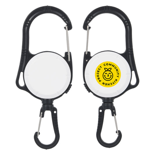 Custom logo Waypoint Retractable & Lockable Dual Carabiner
