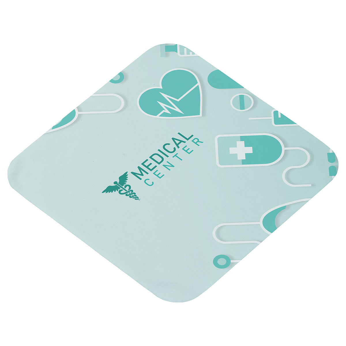 Custom logo Heavyweight 6" x 6" Draw Twist Microfiber Cleaning Cloth- Full-Color