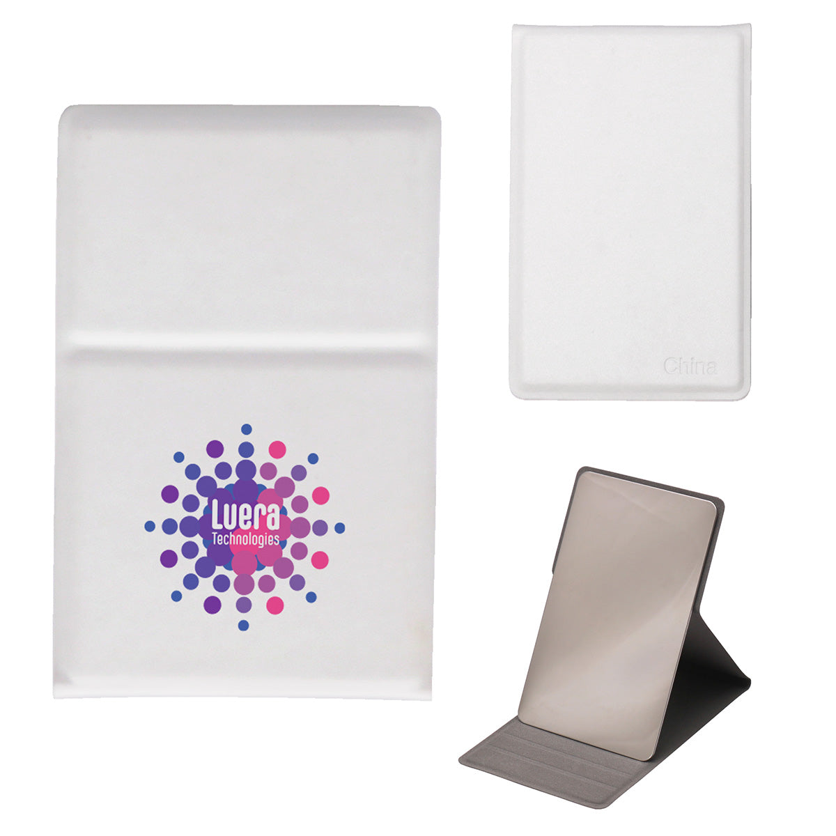 Custom logo Reflections Stainless Steel Mirror with 3-Angle Stand