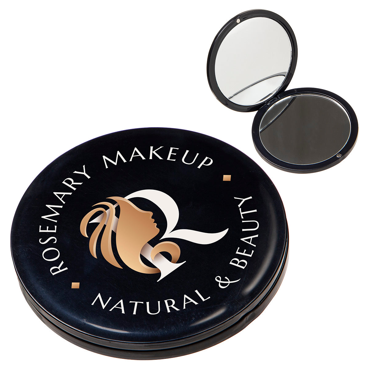 Custom logo Twin View Compact Mirror