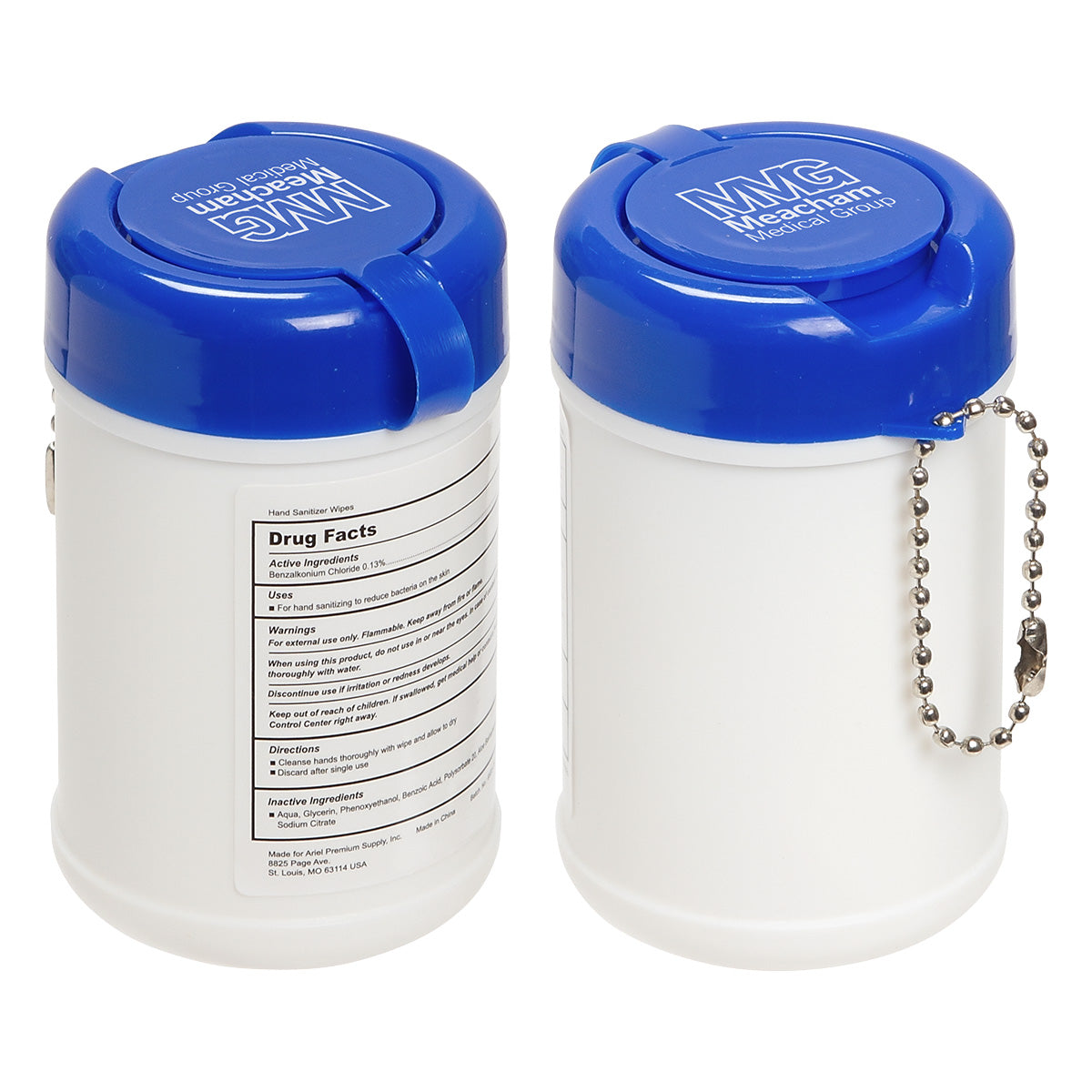 Custom logo Travel Well Sanitizer Wipes Key Chain