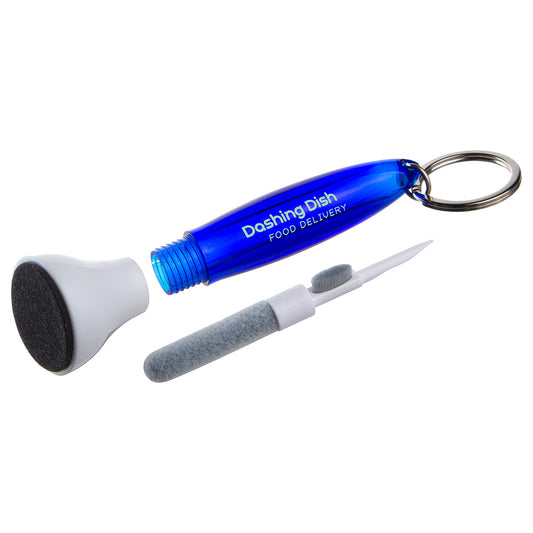 Custom logo Swab Microfiber Earbud & Screen Cleaner with Key Ring