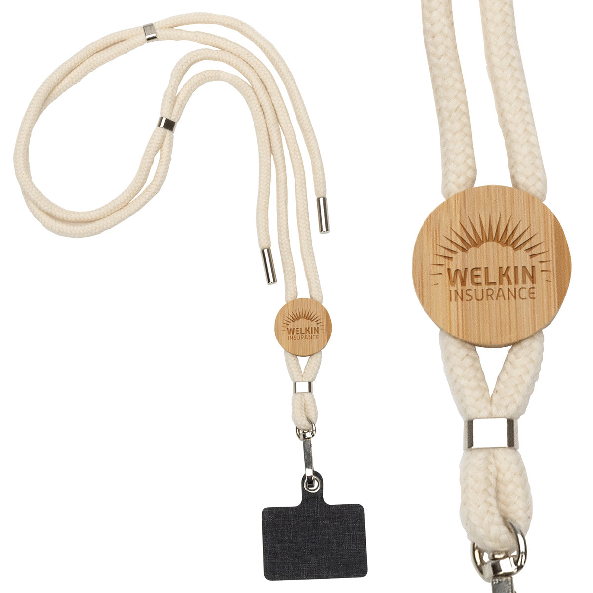 Custom logo Traveler Adjustable Phone Carrier & Lanyard