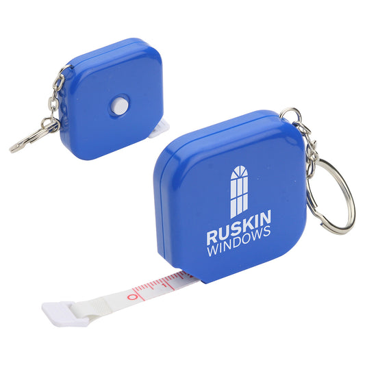 Custom logo Square 5-Foot Tape Measure with Key Chain