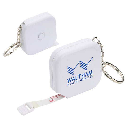 Custom logo Square 5-Foot Tape Measure with Key Chain