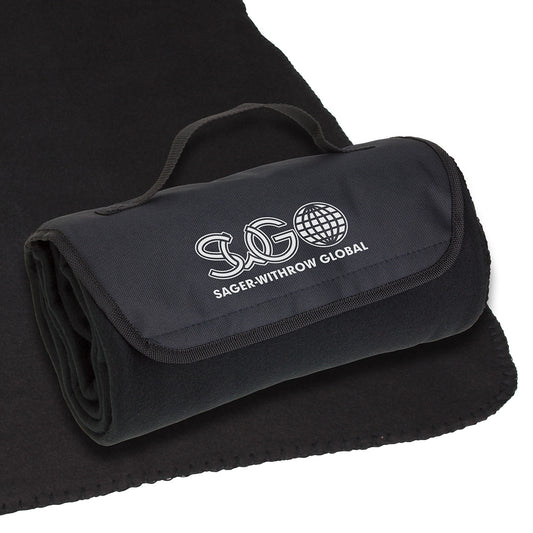 Custom logo Barrel Fleece Blanket