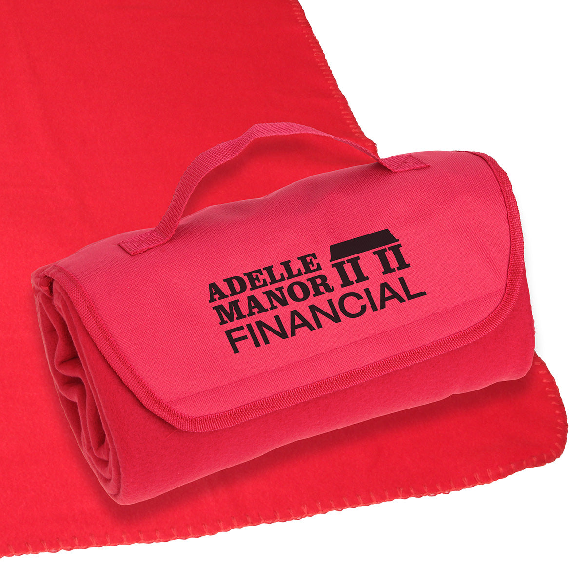 Custom logo Barrel Fleece Blanket