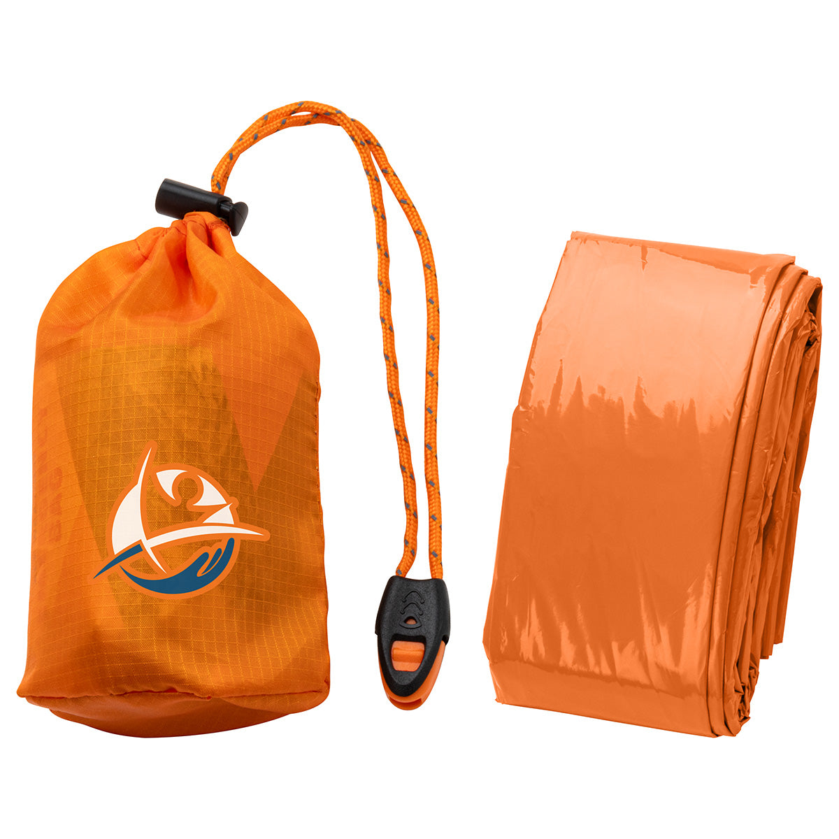 Custom logo Chamber Compact Emergency Sleeping Bag with Carrying Pouch