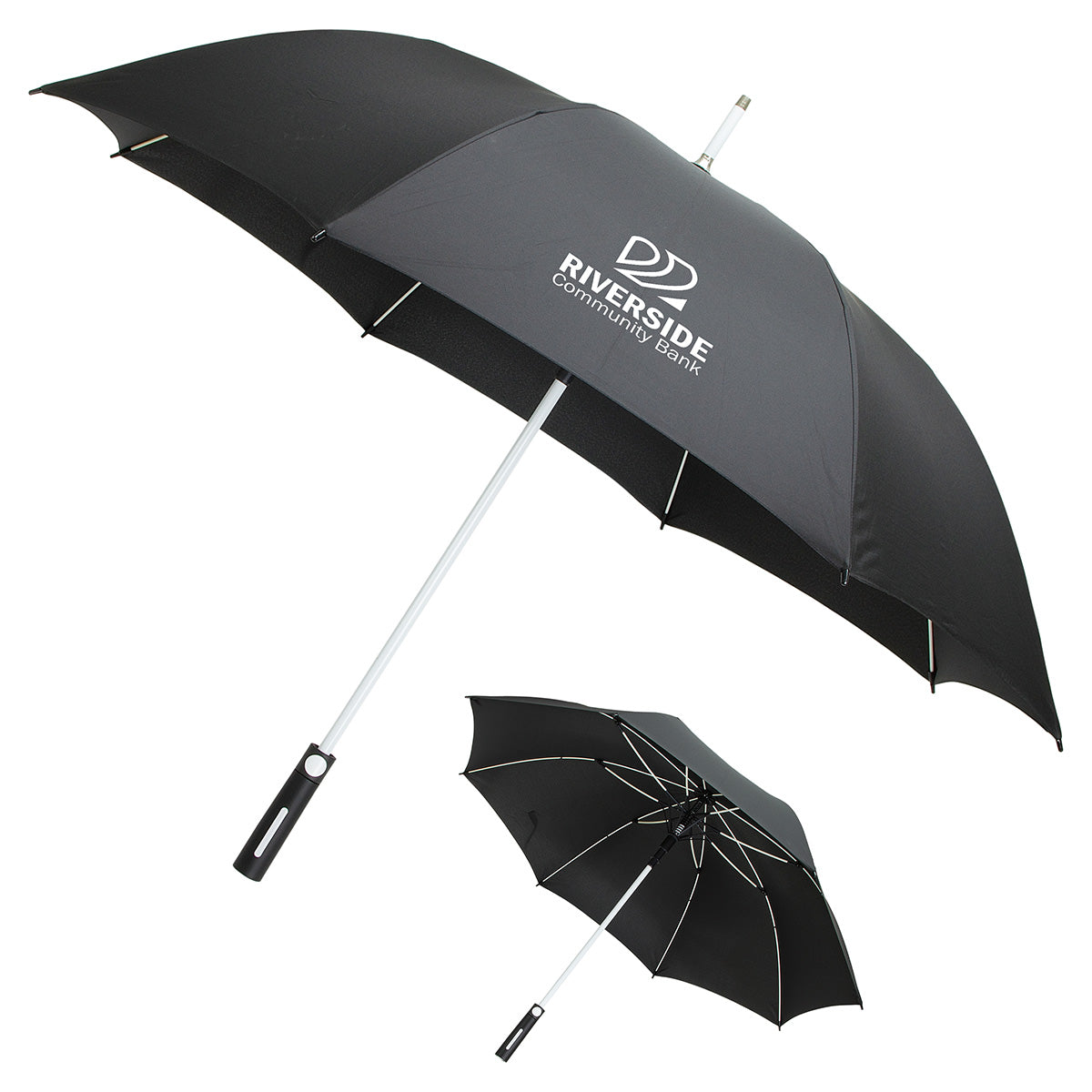 Custom logo Parkside Auto-Open Umbrella with Contrasting Color Frame