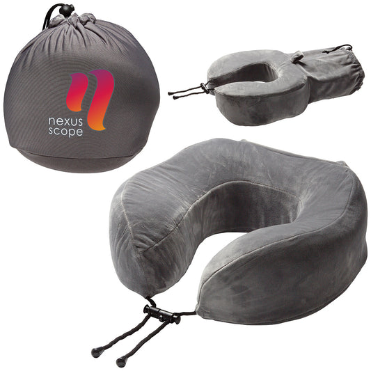 Custom logo Snuggle Memory Foam Neck Pillow