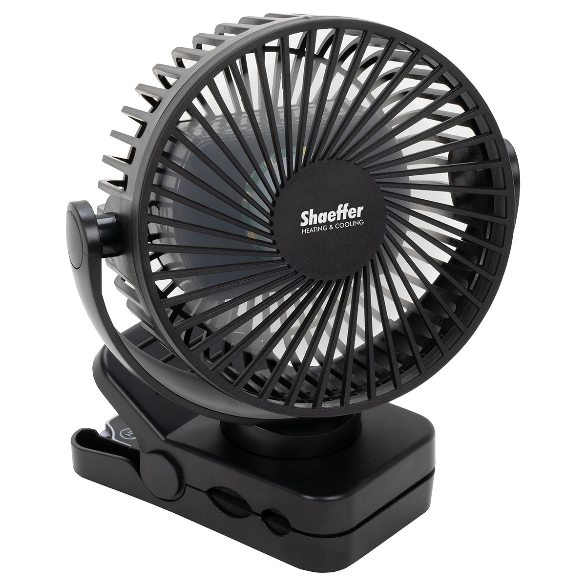 Custom logo Zephyr Clip Fan with Power Bank, Light & Remote Control