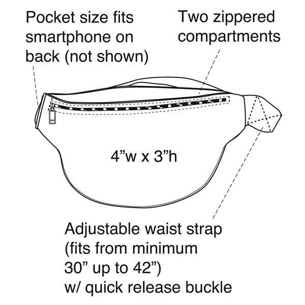 2-Zipper Fanny Pack - FN-611
