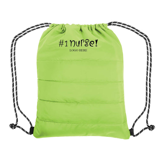 PUFFY QUILTED DRAWSTRING BAG - 35035