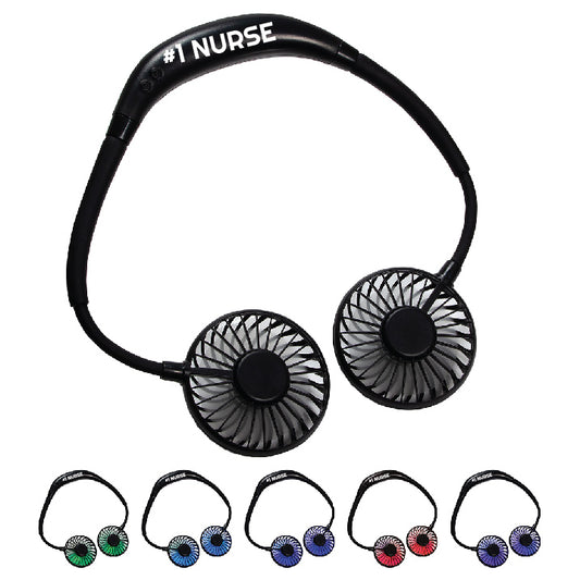 Dual Breeze Hands-Free Neck Fan with Mood Light - WTV-DB21