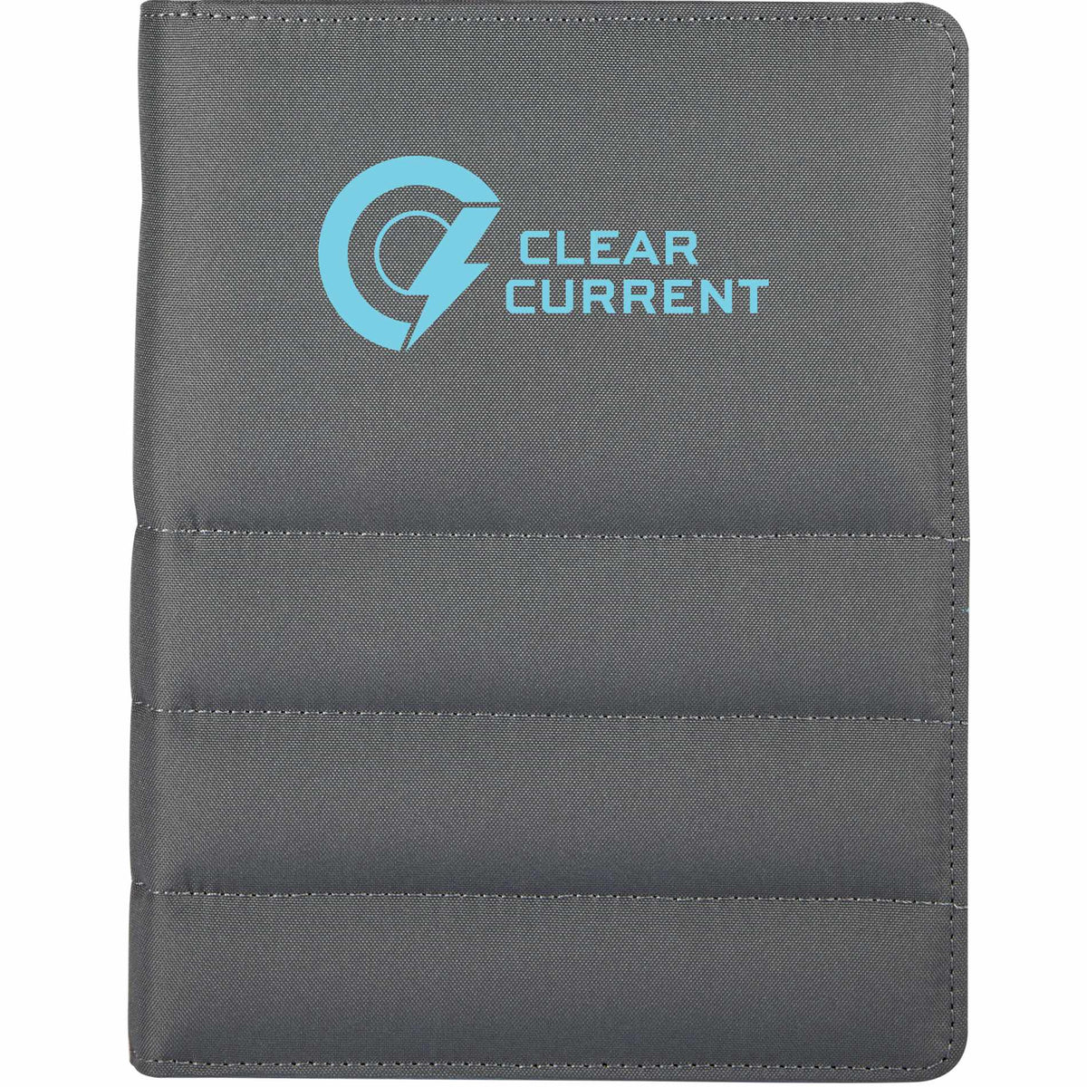Custom logo Puffer  Zippered Padfolio with FSC© Recycled Paper