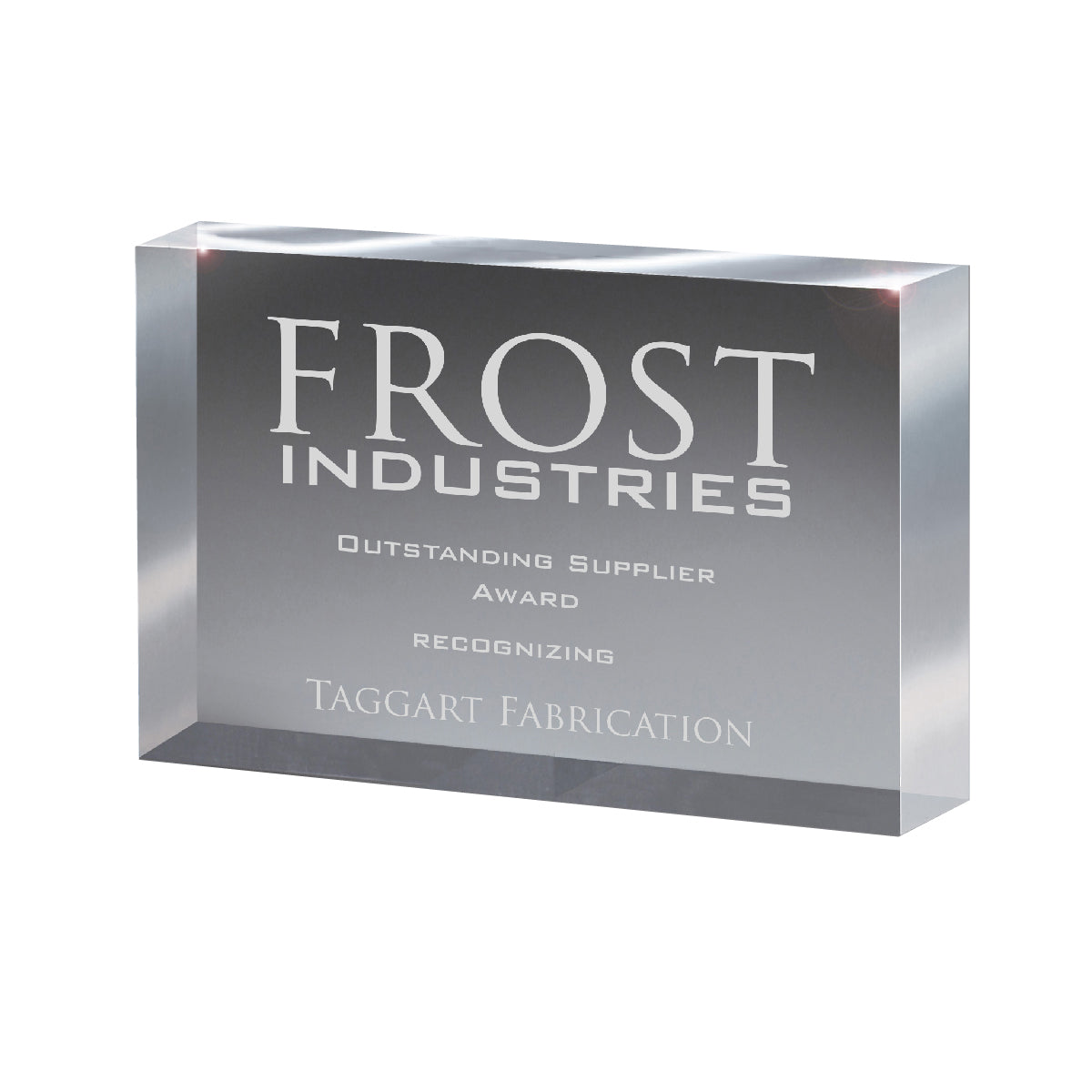Custom logo Medium Freestanding Block Award