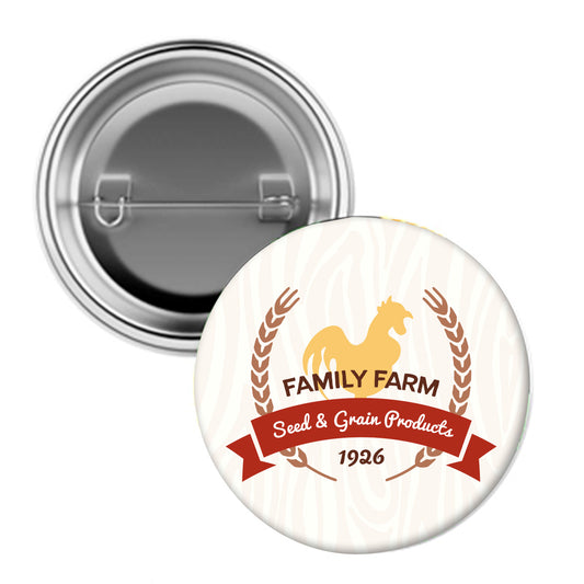 Custom logo 2" Full Color Pin Back Button