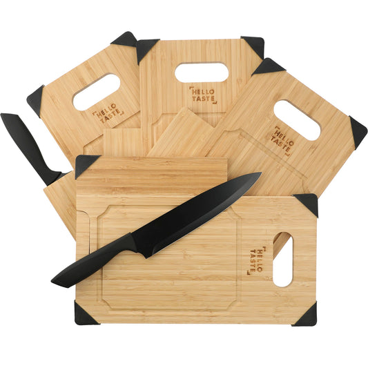 Custom logo Bamboo Cutting Board with Knife
