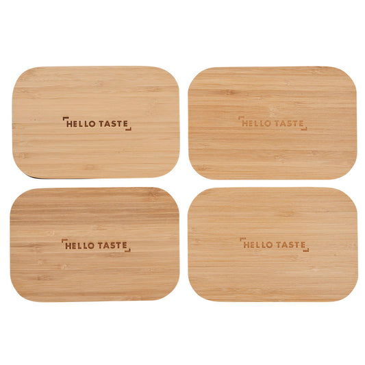 Custom logo Bamboo Fiber Lunch Box with Cutting Board Lid