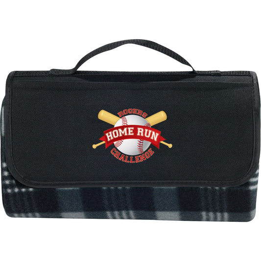 Custom logo Padded Water-Resistant Fleece Picnic Blanket