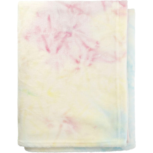 Custom logo Tie Dye Flannel Fleece Blanket