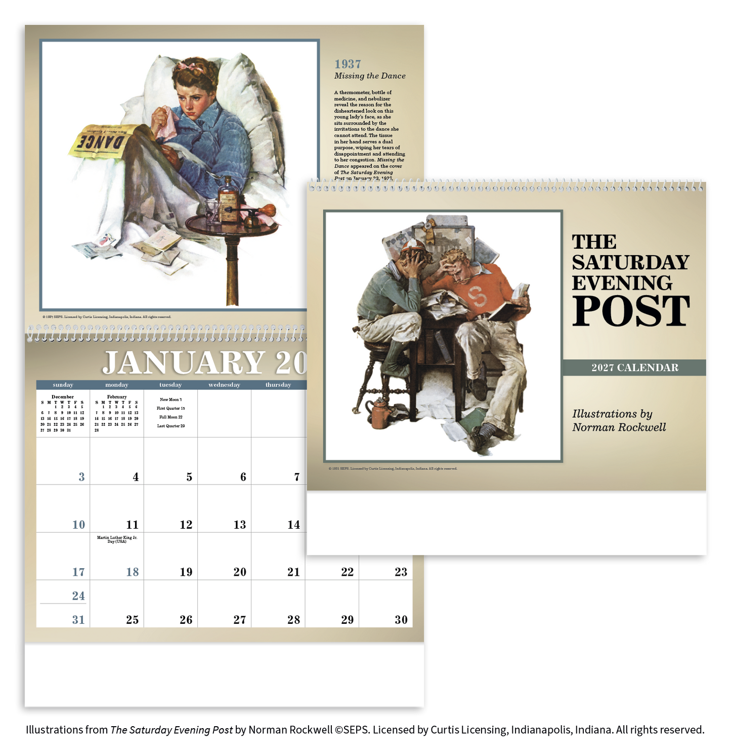 The Saturday Evening Post Illustrations by Norman Rockwell Calendar