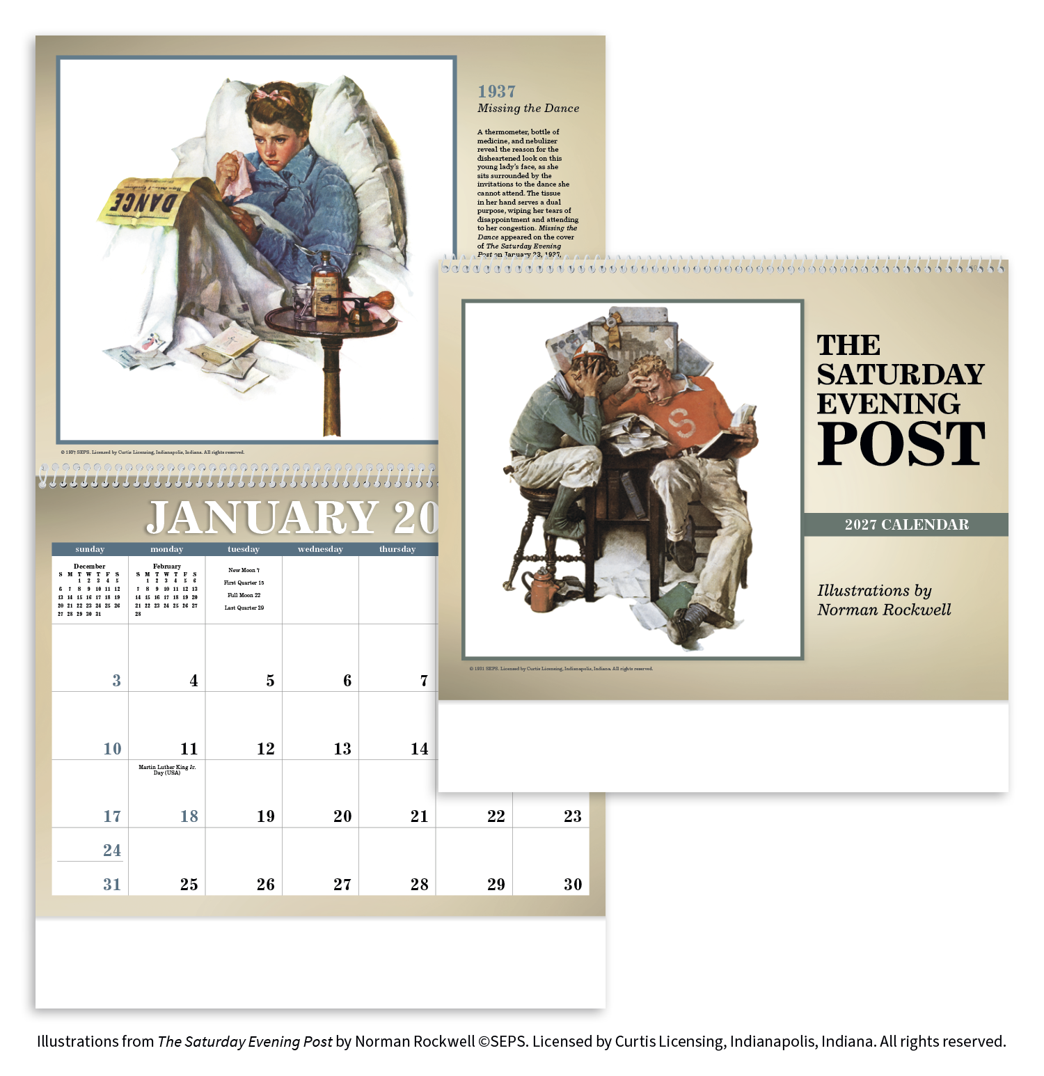 The Saturday Evening Post Illustrations by Norman Rockwell Calendar