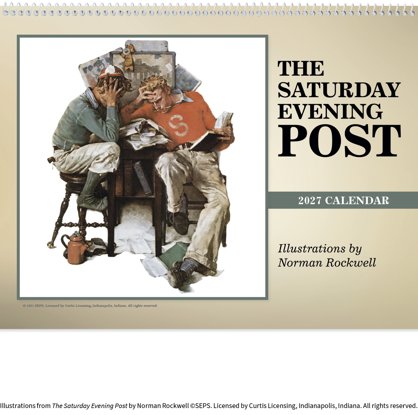 The Saturday Evening Post Illustrations by Norman Rockwell Calendar