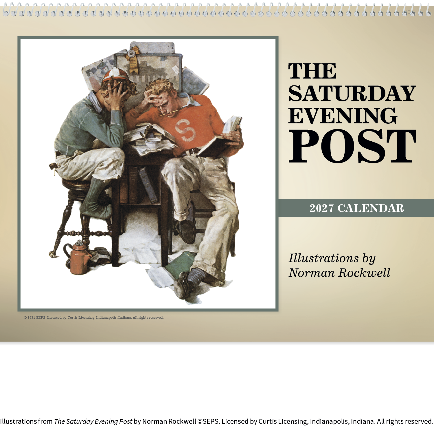 The Saturday Evening Post Illustrations by Norman Rockwell Calendar
