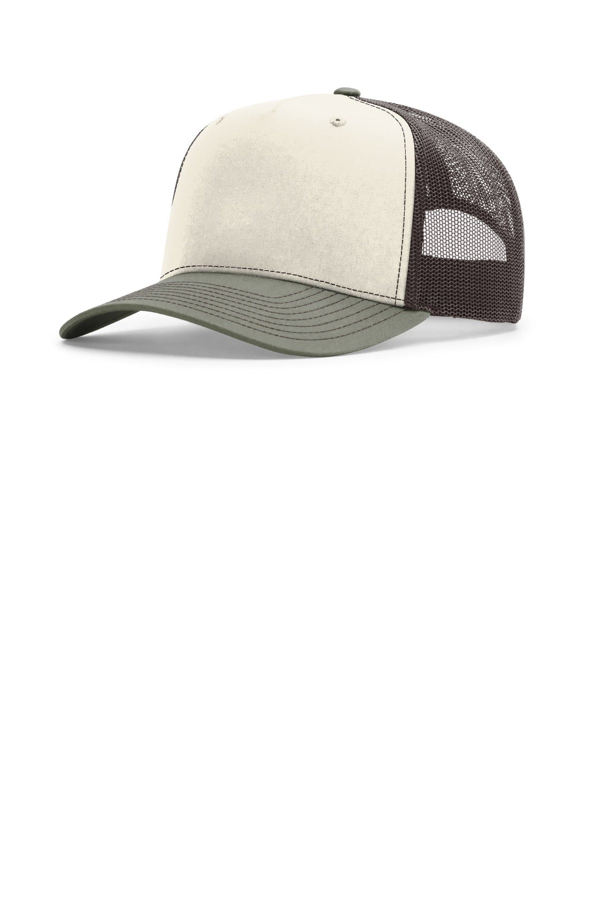 Custom logo Richardson Five-Panel Champ Trucker 112FPC in Birch/ Brown/ Loden