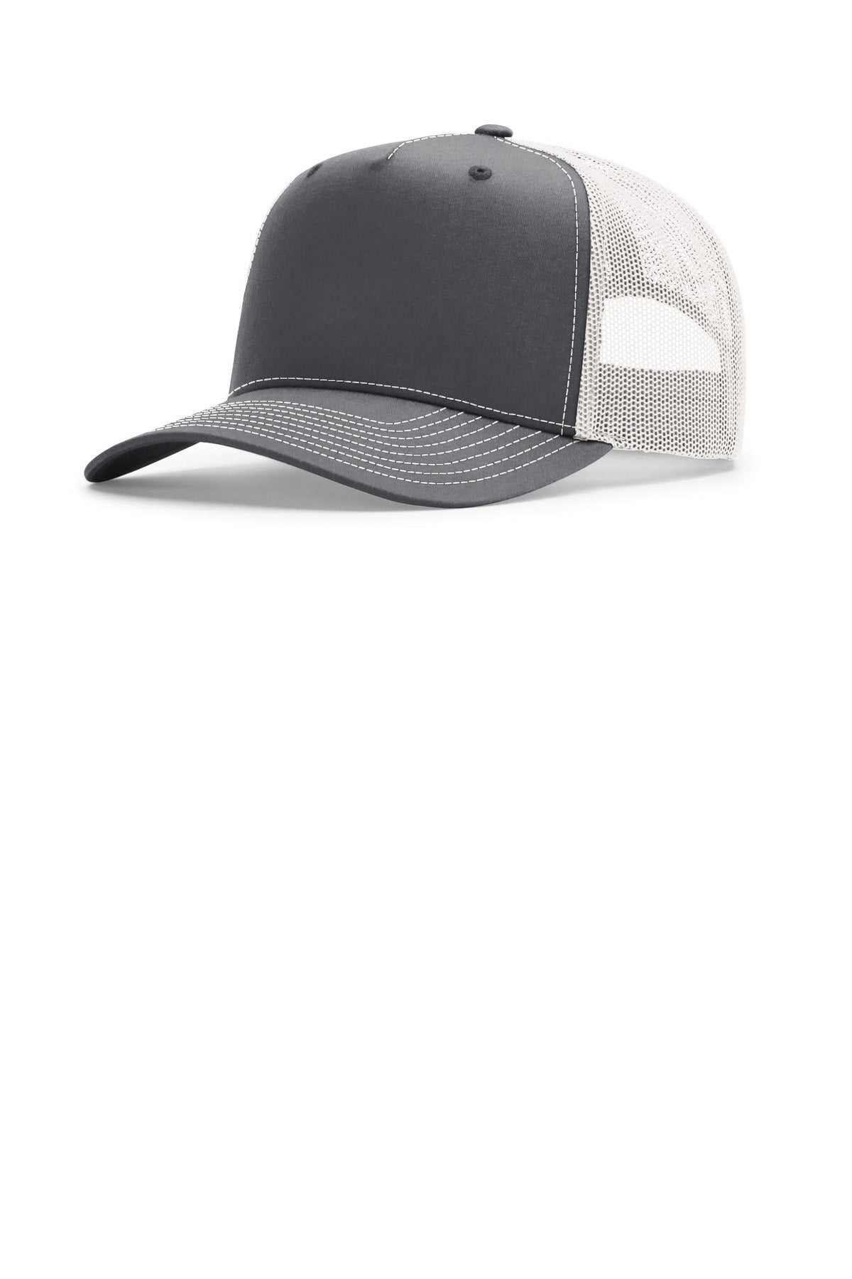 Custom logo Richardson Five-Panel Champ Trucker 112FPC in Charcoal/ Ice Grey