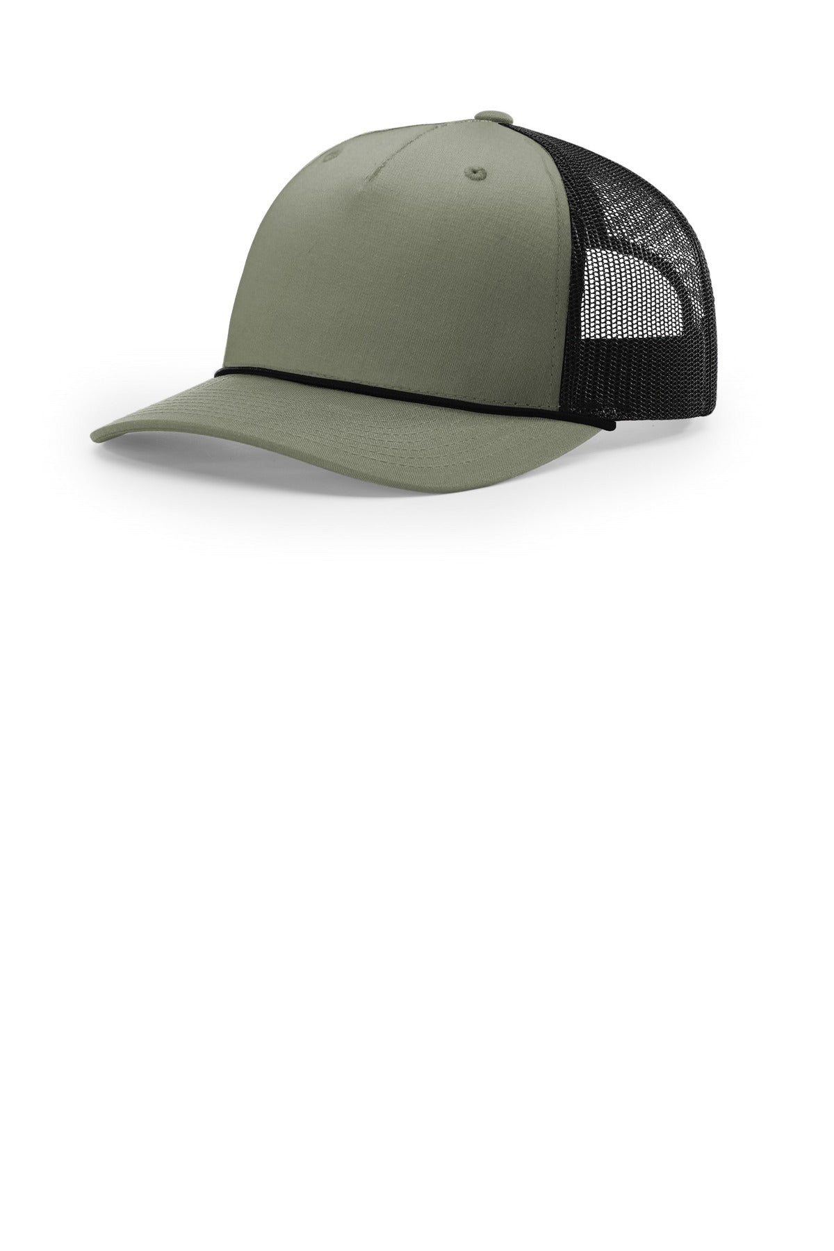 Custom logo Richardson Five-Panel with Rope 112FPR in Loden/ Black/ Black