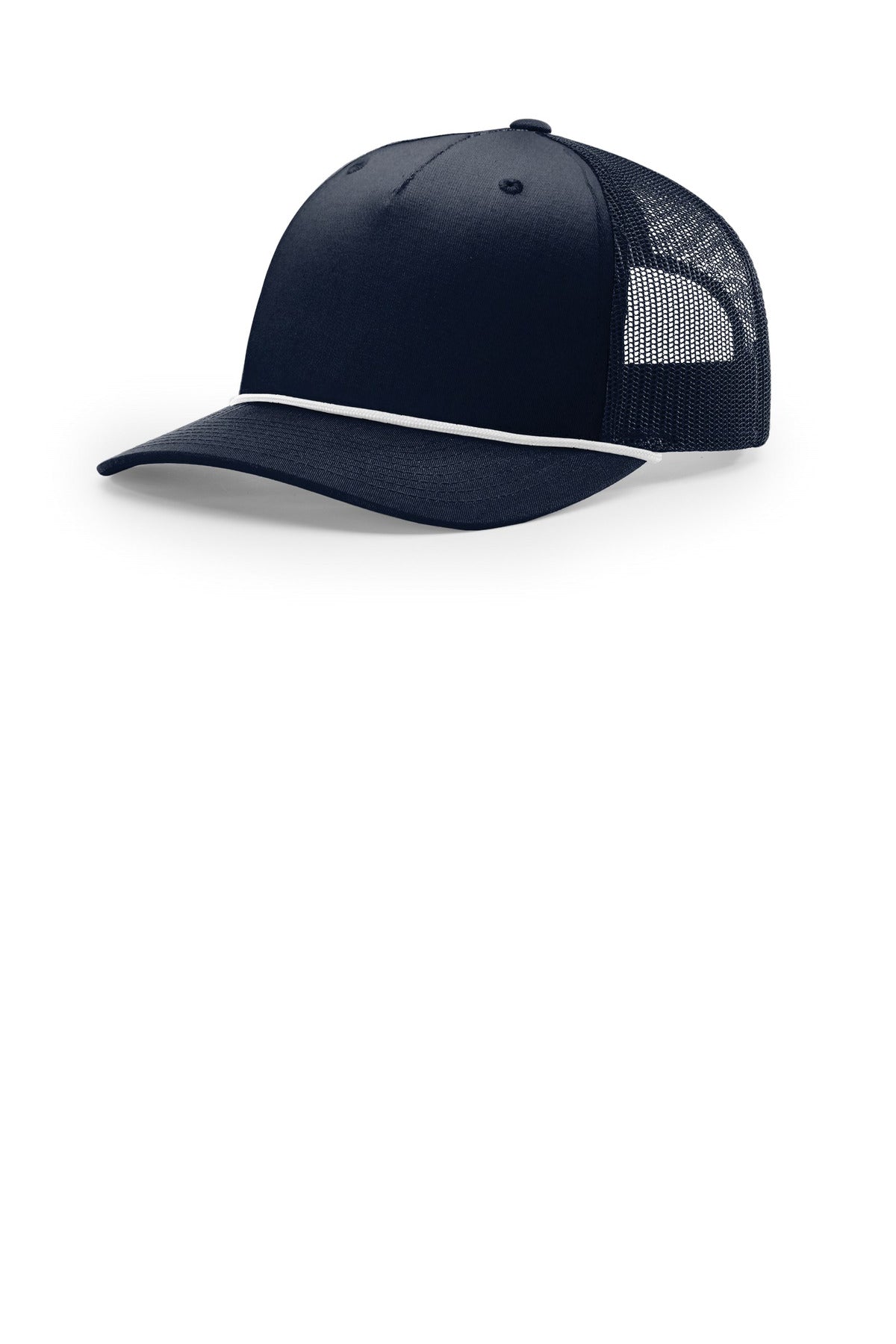 Custom logo Richardson Five-Panel with Rope 112FPR in Navy/ White