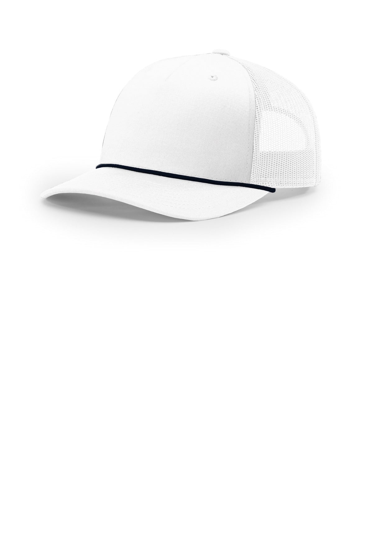 Custom logo Richardson Five-Panel with Rope 112FPR in White/ Navy