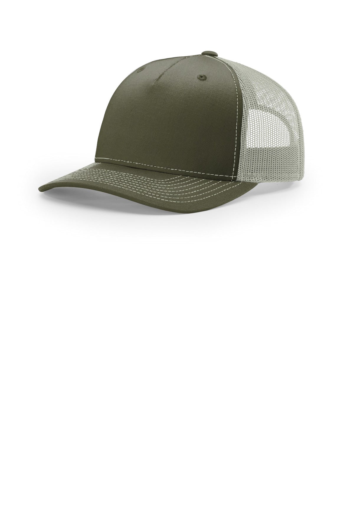 Custom logo Richardson Five-Panel Trucker 112FP in Beetle/ Quarry