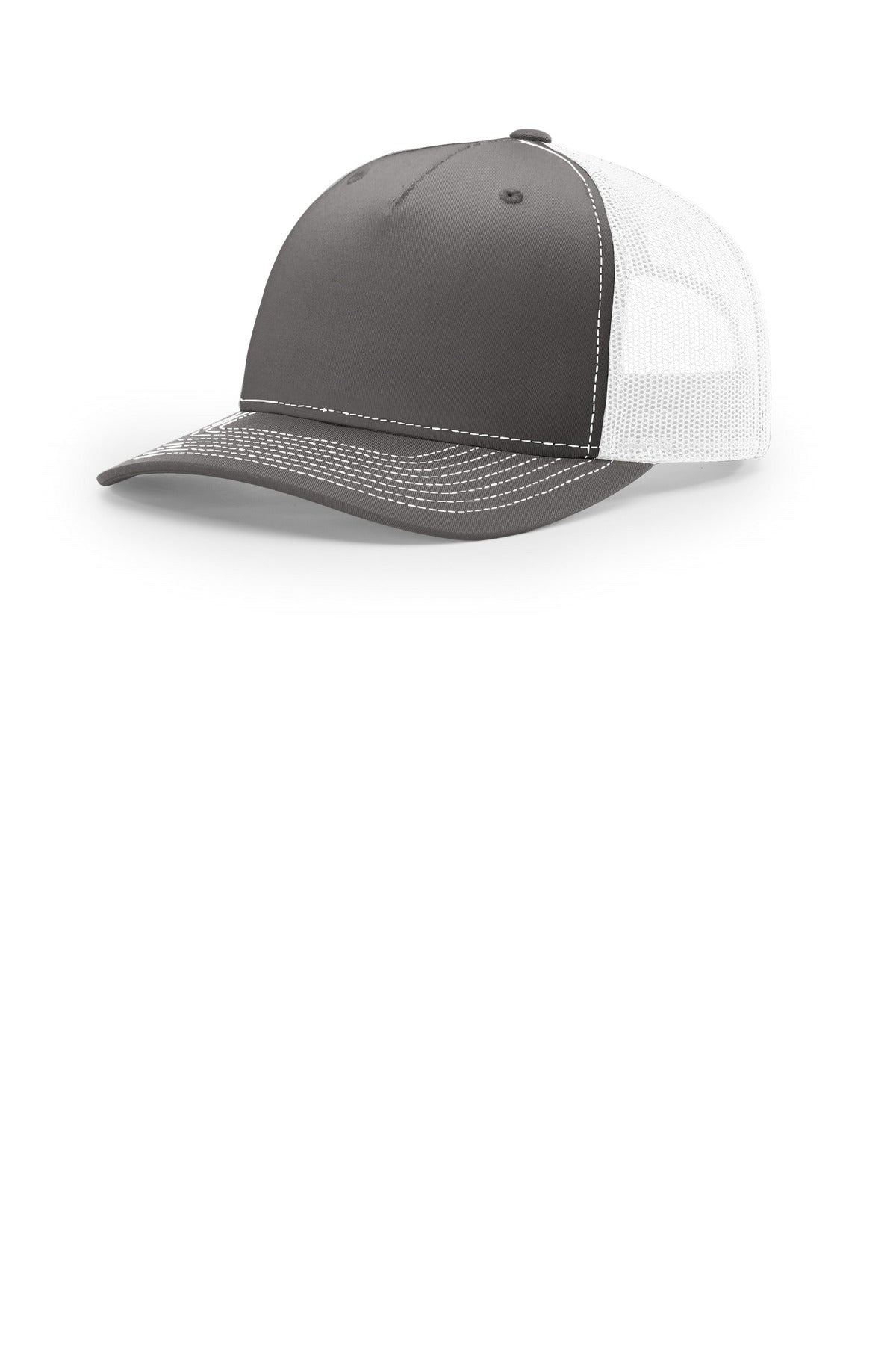 Custom logo Richardson Five-Panel Trucker 112FP in Charcoal/ White