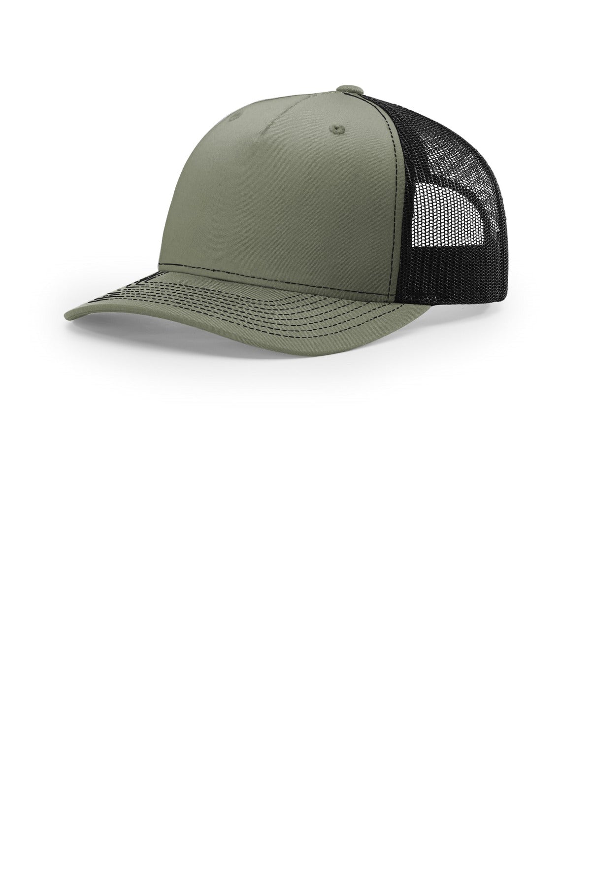 Custom logo Richardson Five-Panel Trucker 112FP in Loden/ Black