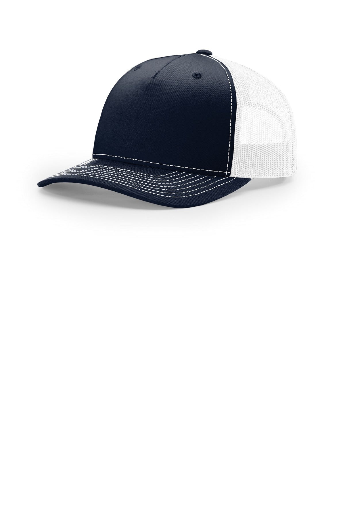 Custom logo Richardson Five-Panel Trucker 112FP in Navy/ White