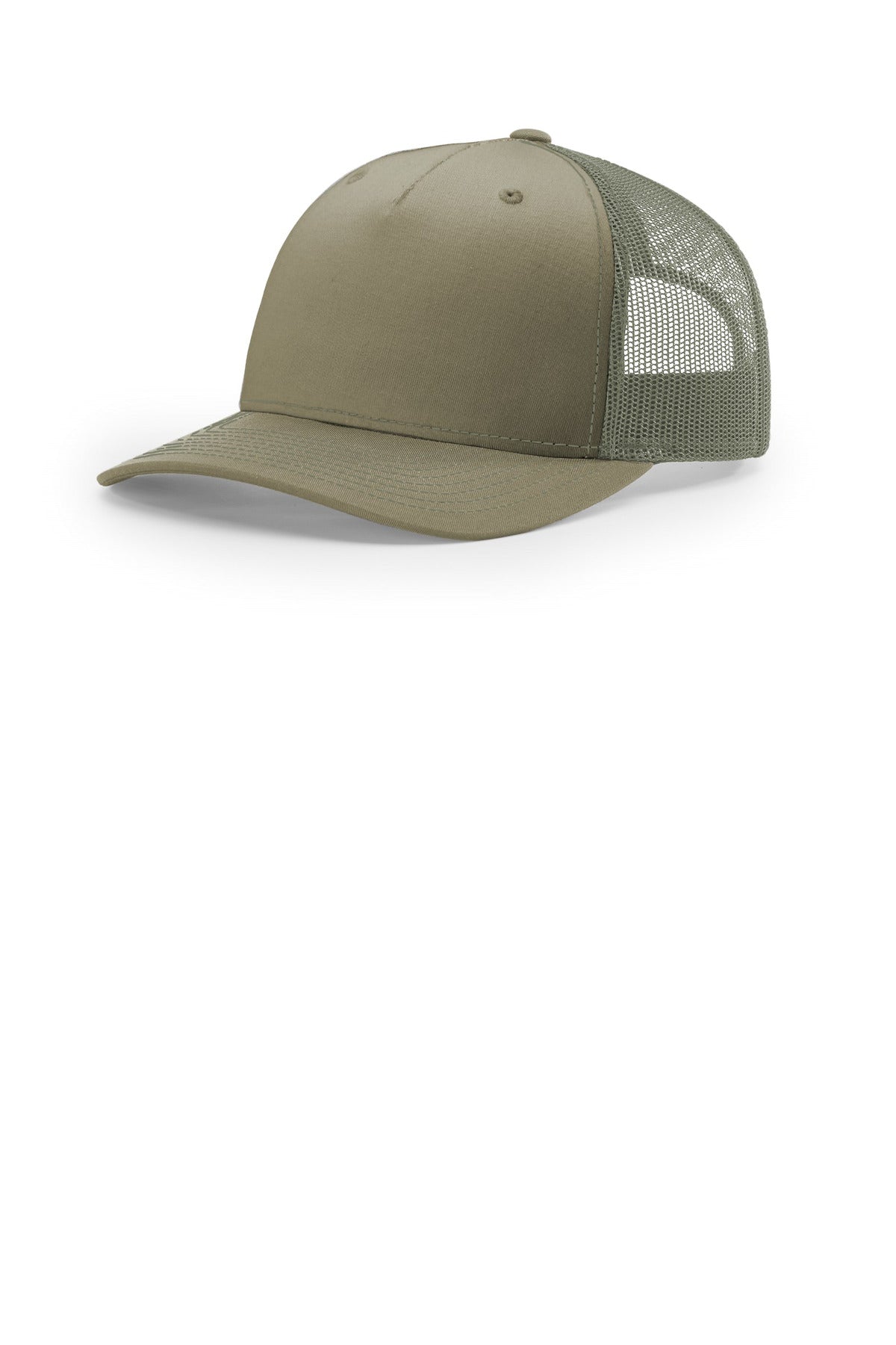 Custom logo Richardson Five-Panel Trucker 112FP in Pale Khaki/ Loden