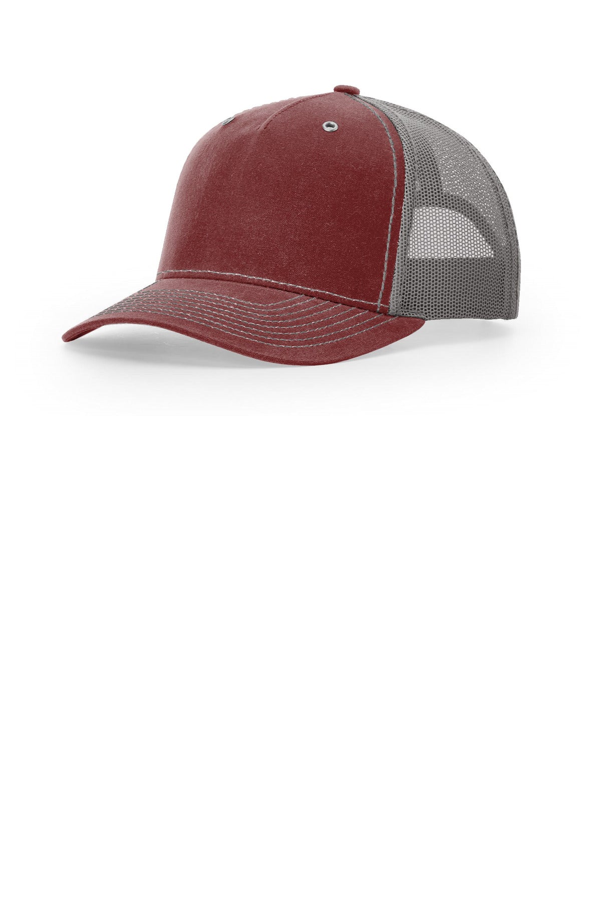 Custom logo Richardson Hawthorne 112WH in Burnt Red/ Charcoal
