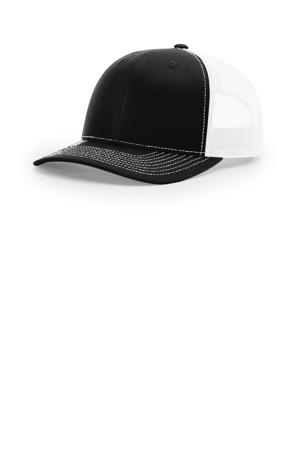 Custom logo Richardson Trucker Cap 112 in Black/ White