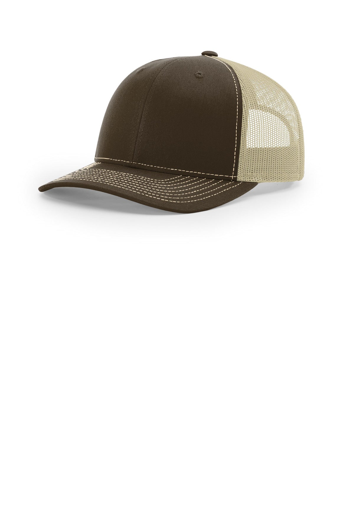 Custom logo Richardson Trucker Cap 112 in Brown/ Khaki