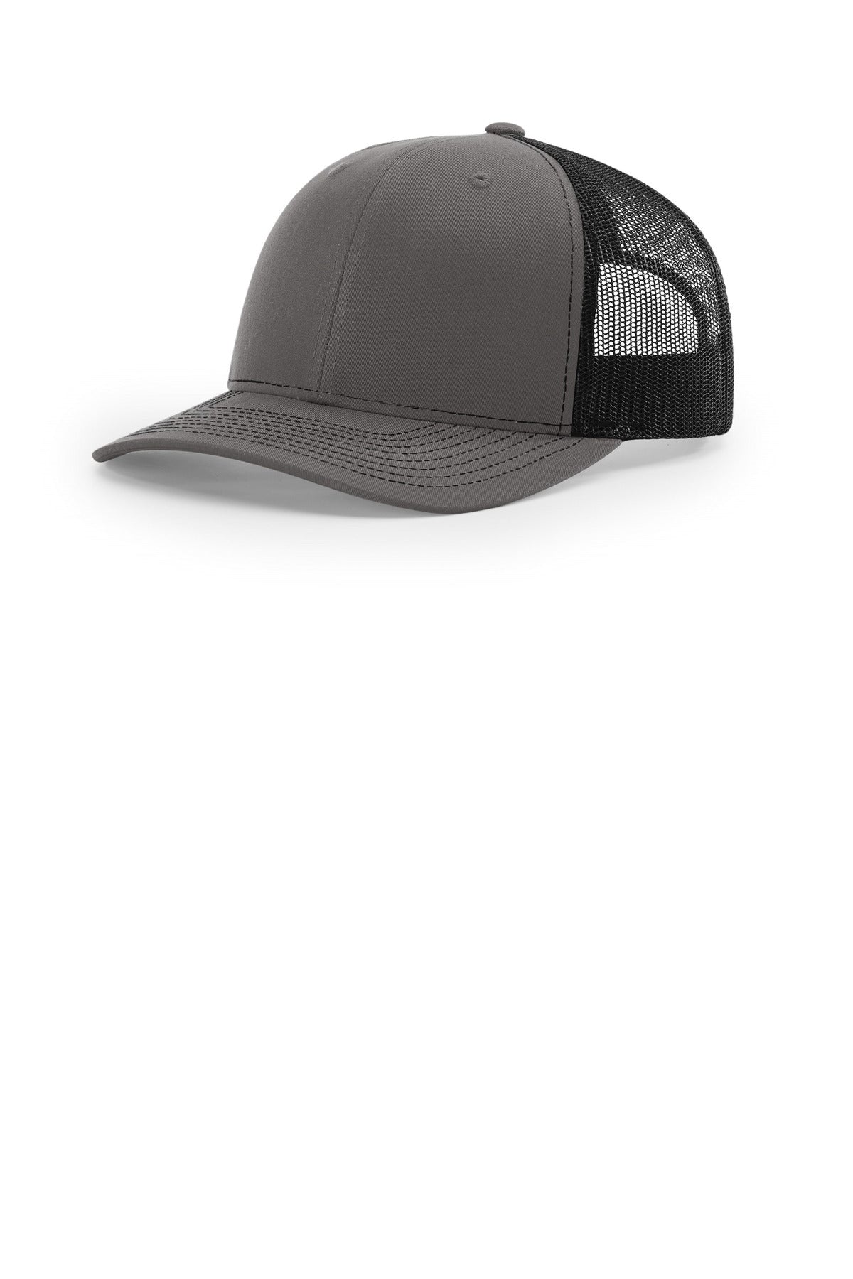 Custom logo Richardson Trucker Cap 112 in Charcoal/ Black