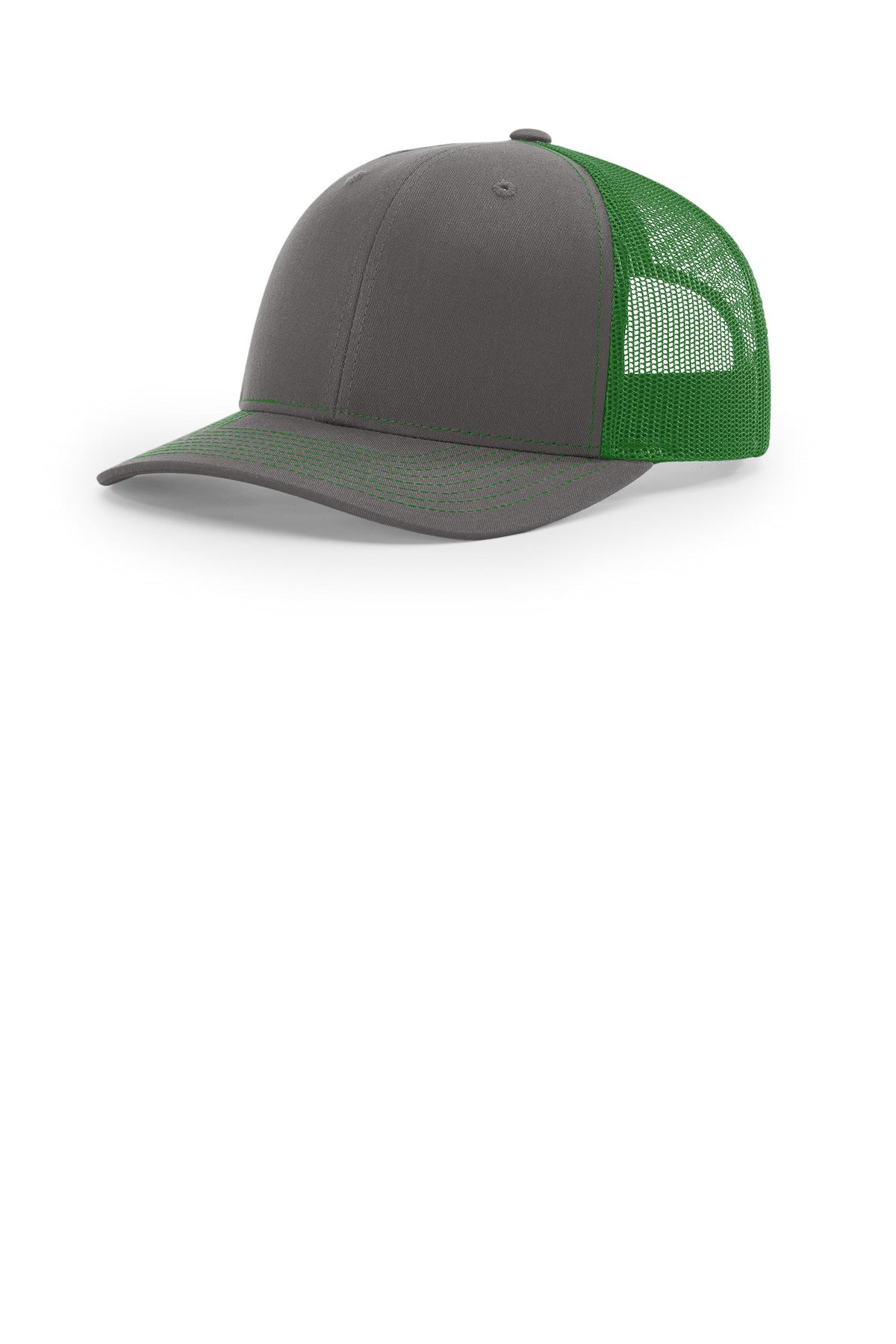 Custom logo Richardson Trucker Cap 112 in Charcoal/ Kelly